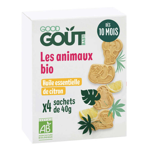 Good Goût Les Animaux Tout Bio Citron Dès 10 Mois 80g