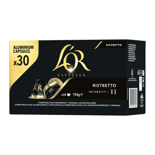 L’or espresso ristretto café en capsules intensite 11 en capsules x 30 - 156g