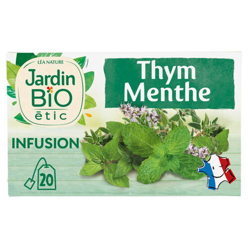 Jardin Bio infusion thym menthe, fraîcheur tonique x20 - 30g