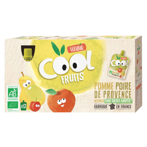 [Par Naturalia] Vitabio Cool Fruits Pomme Poire de Provence Acérola 12x90g