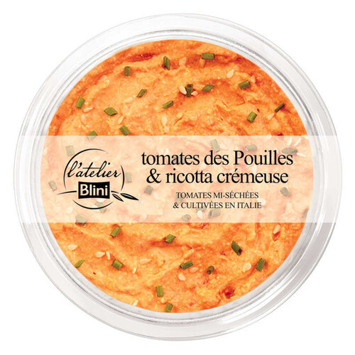 Atelier Blini Tomate des Pouilles et Ricotta Cremeuse140g