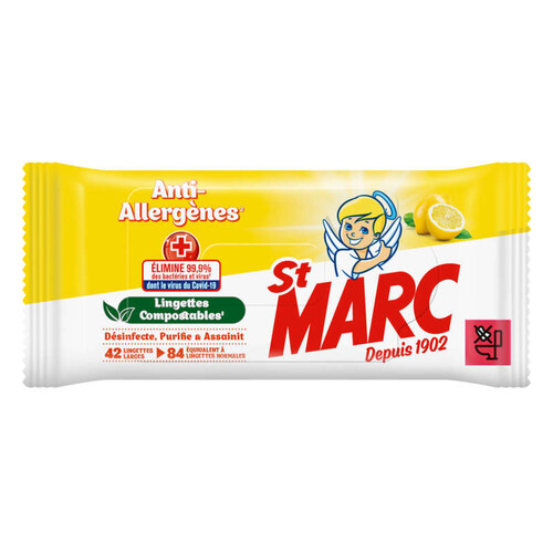 Saint Marc St Marc Lingettes Biodégradables Anti-Allergènes X42 42 X