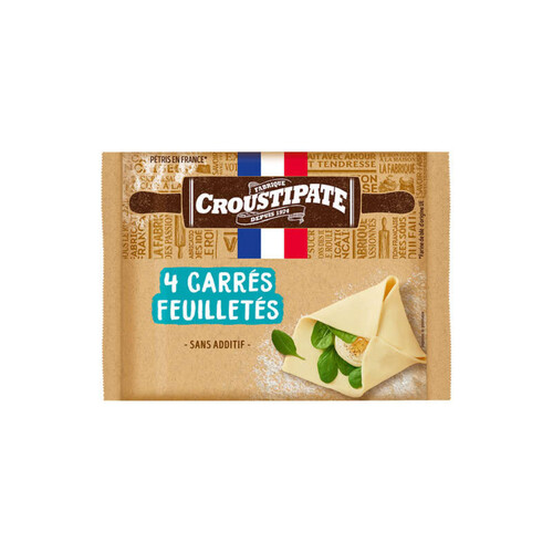 Croustipate 4 carrés pâte feuilletée croustipate 240g