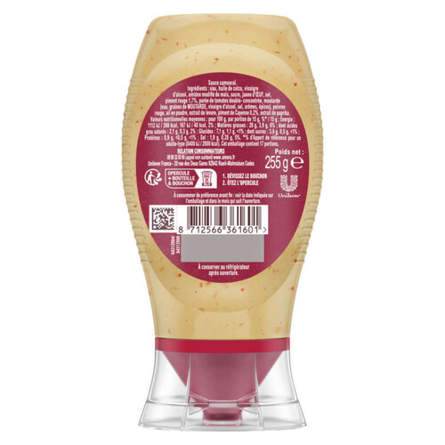Amora Sauce Samouraï Flacon Souple 255G