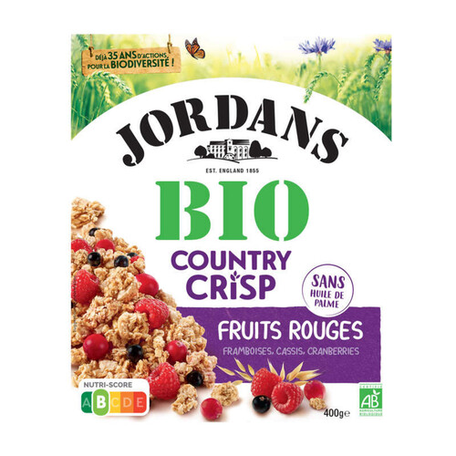 Jordans Céréales Bio Framboises Cassis Cranberries 400 G