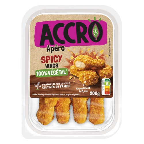 Accro Spicy Wings 100% végétal 200g