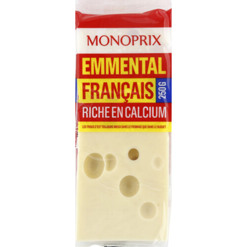 Monoprix Emmental français riche en calcium 250g