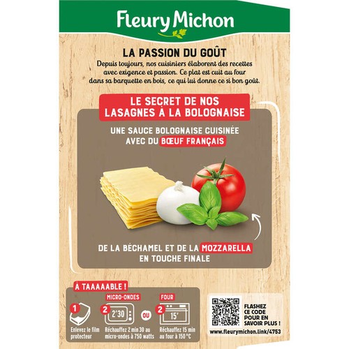 Fleury Michon Lasagnes à la Bolognaise 300g