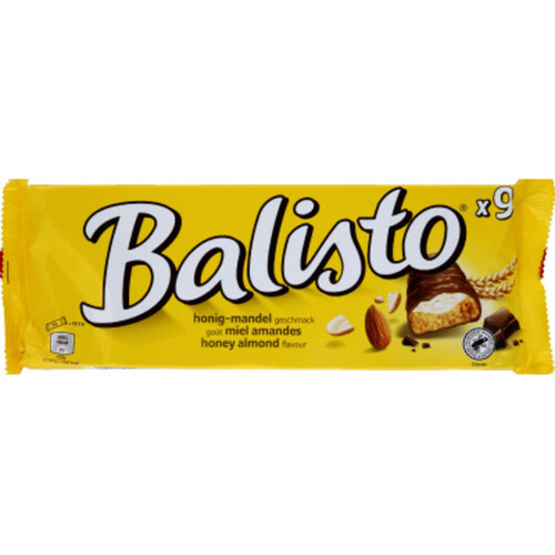 Balisto Barres chocolat, miel et amandes 166,5g