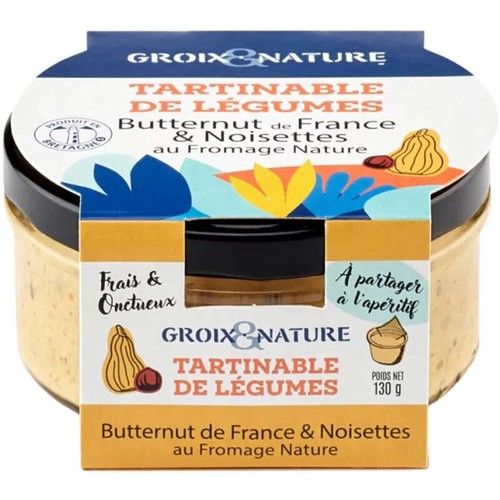 Groix & Nature Tartinable de Légumes Butternut de France & Noisettes 130g