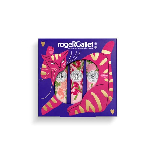 Roger & Gallet Coffret 3 Crèmes Mains Bienfaisantes 30ml – Fleur De Figuier, Gingembre Rouge, Rose