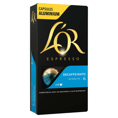 L'Or Espresso Café Decaffeinato intensité 6 x10 capsules 52g