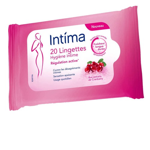 Intima Lingette Hygiène Intime Régulation Active x20