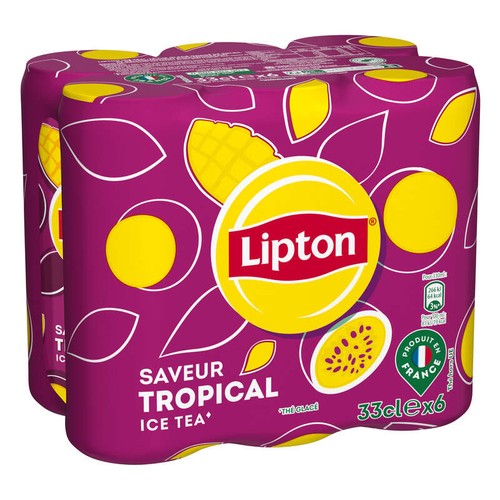 Lipton ice tea thé glacé saveur tropical 6x33cl