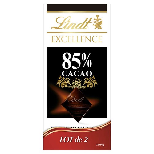 Lindt Excellence Chocolat Noir 85% 2x100g
