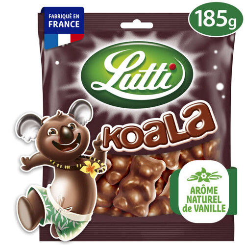 Lutti Guimauves Koala Chocolat Au Lait Extra Moëlleux 185g