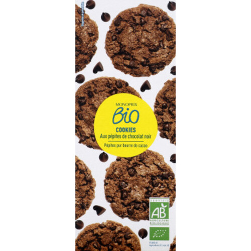 Monoprix Bio Cookies aux pépites de chocolat noir 175g