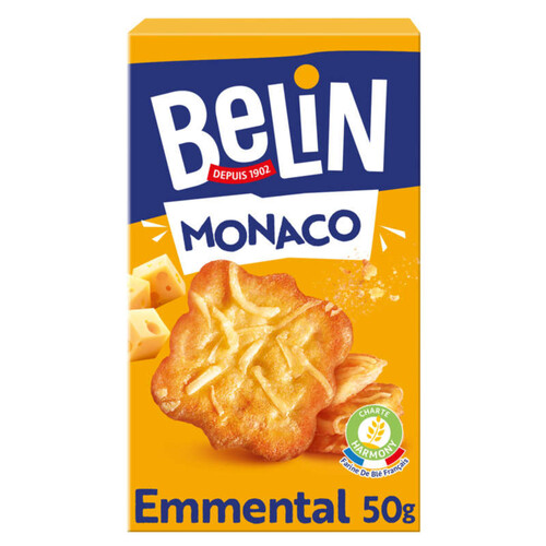 Belin Monaco Biscuits Apéritifs Crackers Emmental 50g
