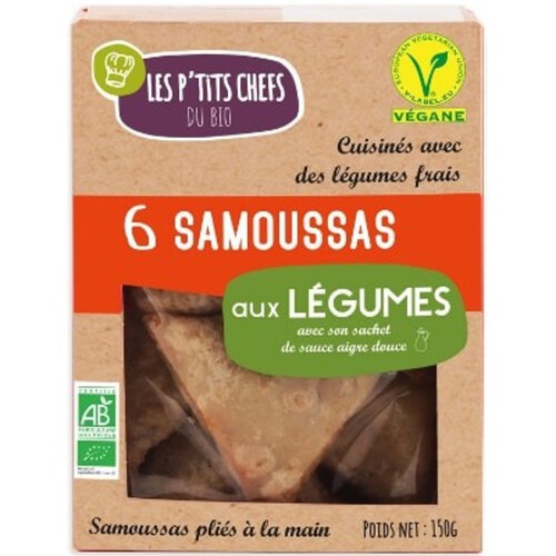 [Par Naturalia] Les P'Tits Chefs Bio Samoussas Aux Légumes X6 Bio