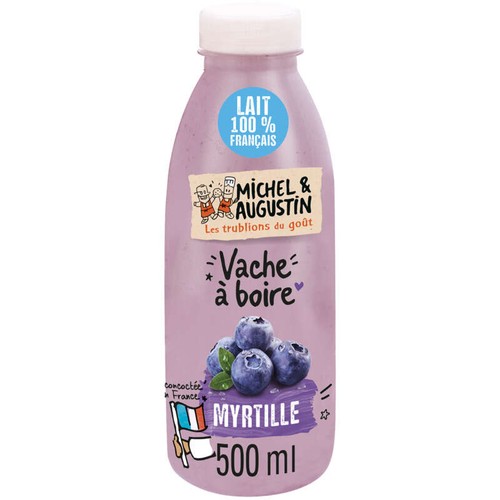 Michel & Augustin Yaourt À Boire Myrtille Et Gouttes De Violette 500ml