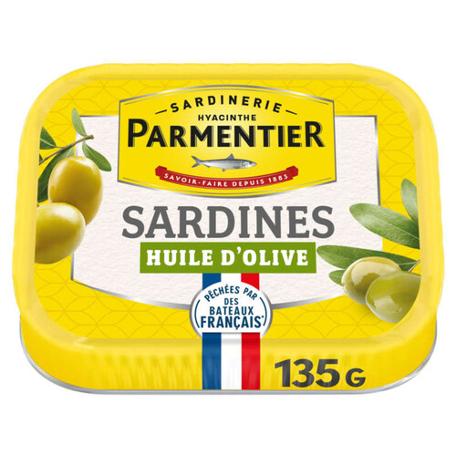 Parmentier Sardines Entières Huile D'Olive Vierge Extra 135G