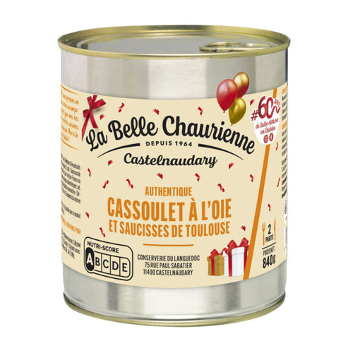 La Belle Chaurienne Cassoulet Au Confit D'Oie 840g