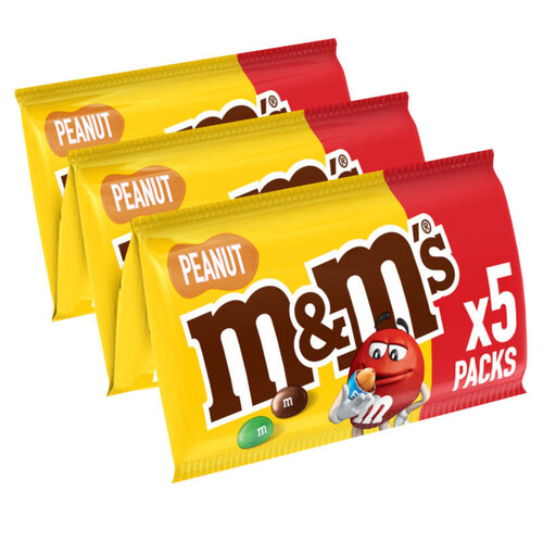 M&M'S Bonbons Chocolat Au Lait & Cacahuètes X5 225G