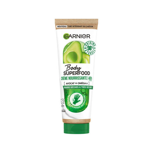 Garnier Body SuperFood crème mains Nourrissante 48h 75ml