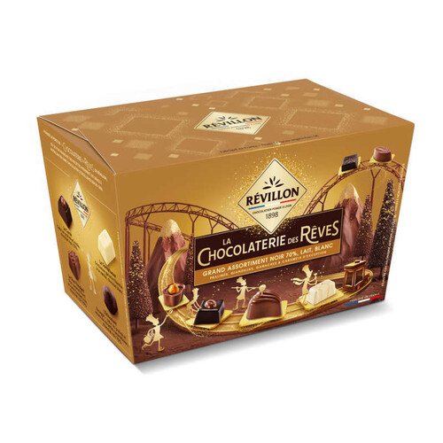 Révillon La Chocolaterie des Rêves Grand Assortiment Noir 70% Lait Blanc 215g