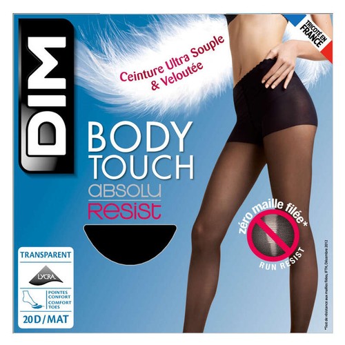 Collant Transparent et Résistant, Noir, 20D, Body Touch DIM - T2