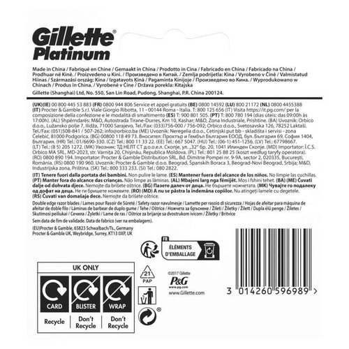 Gillette Lames Platinum x5