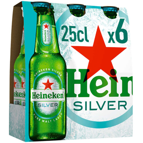 Heineken Silver Bière Blonde 4% 6x25cl