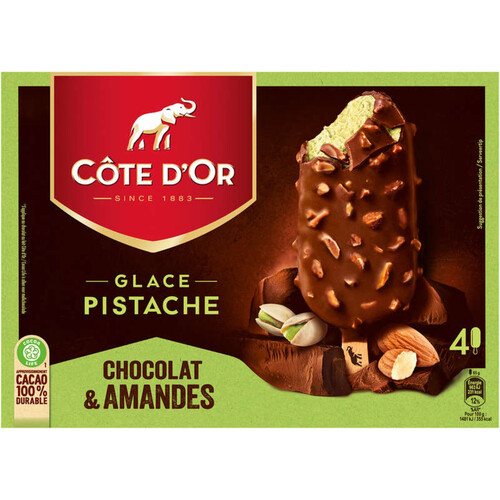 Côte D'Or Glaces Pistache Chocolat & Amandes 260G