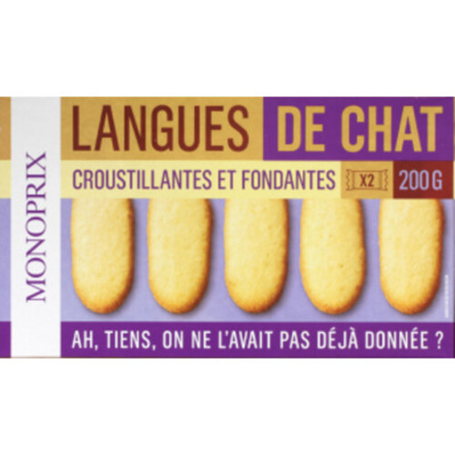 Monoprix Langues de Chat 200g