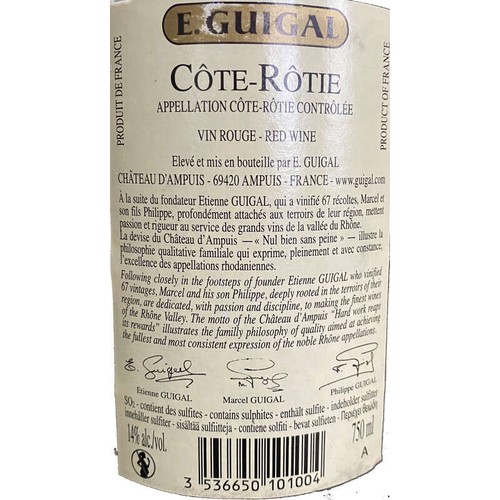 E Guigal Côte Rotie AOP rouge 75cl