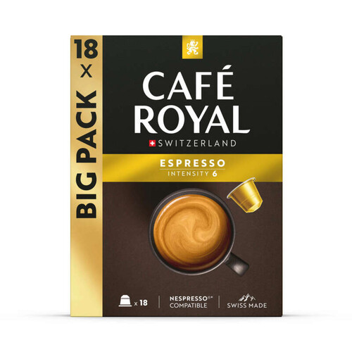 Café Royal Capsules Espresso Intensité 5/10 pour Nespresso® x18