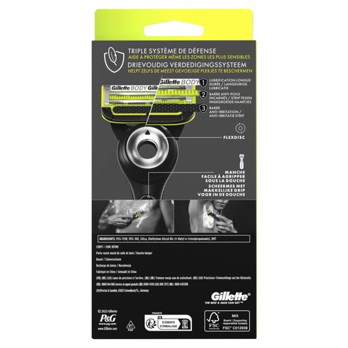 Gilette Labs Rasoir body + Intimate à 2 lames