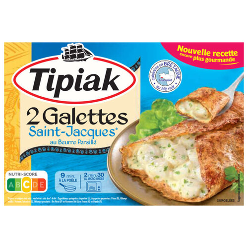 Tipiak galettes saint-jacques au beurre persillé 2x125g