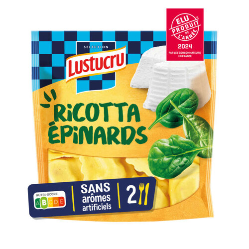 Lustucru Pâtes Fraîches Girasoli Ricotta Epinard le sachet de 250g