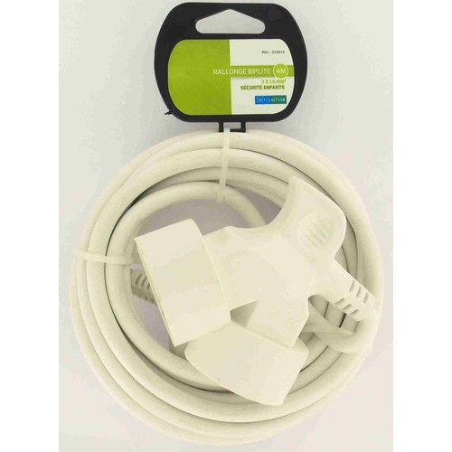 Trefilaction Prolongateur 3X1,5 4M 16A Blanc