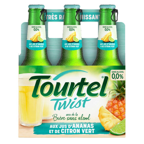 Tourtel Twist Bière Sans Alcool Aux Jus D'Ananas Et De Citron Vert 6X27,5Cl