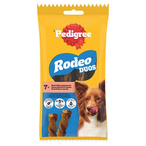 Pedigree Rodeo Duos Friandises au bœuf et fromage pour chien 123g