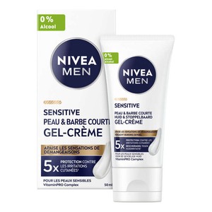 Nivea Gel-Crème visage & Barbe Courte Homme Peau Sensible Camomille 50ml