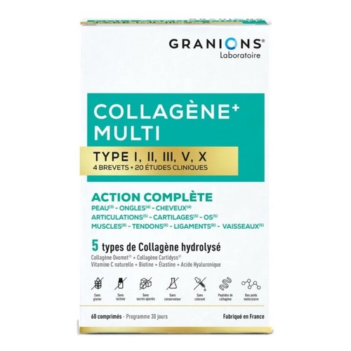 Granions Collagène+ Multi type I, II, III, V, X - x60 Comprimés