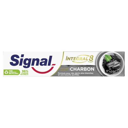 Signal Dentifrice Antibactérien Integral 8 Nature Elements Charbon Blancheur & Détox 75ml