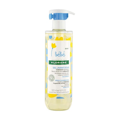 [Para] Klorane Bébé Gel Lavant Doux au Calendula Apaisant Corps & Cheveux Peau normale 500ml