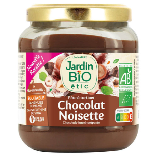 Léa Nature Jardin Bio Jardin Bio Pate à Tartiner à La Noisette & Au Cacao Bio Le Pot De Verre 350g