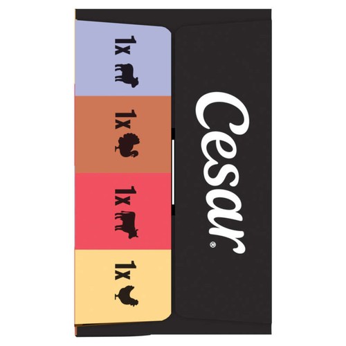Cesar Barquettes pour chien en gelée 4 variétés senior 4x150g