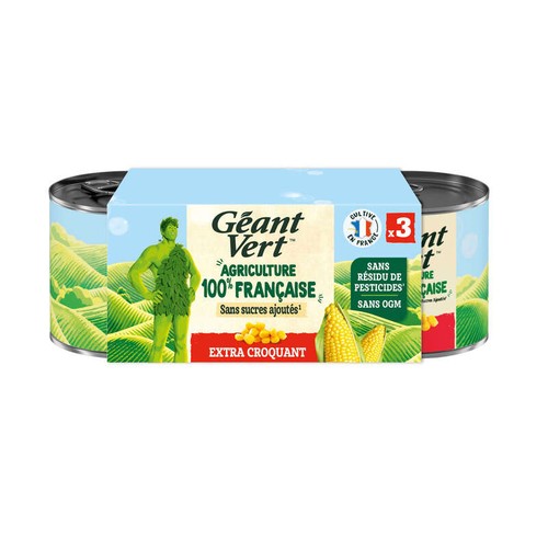 Geant Vert Maïs Doux Extra Croquant 3x140g