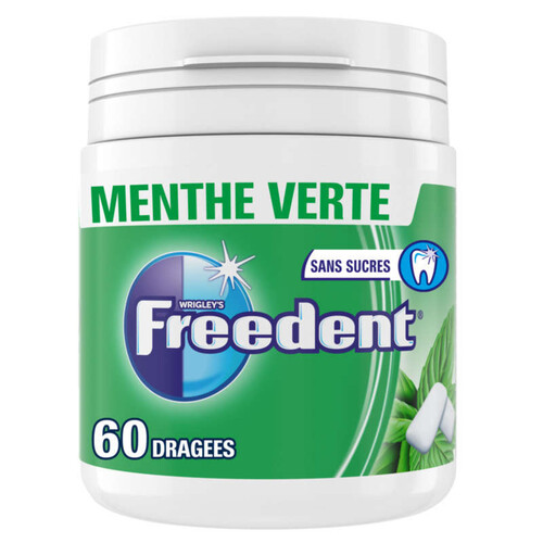 Freedent Dragées Classique Menthe Verte Boîte De 60 Dragées 84G - Ag50A